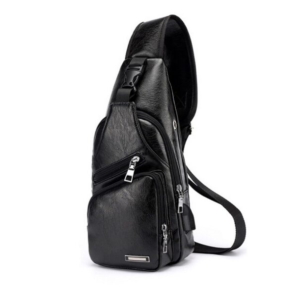 Men USB Charging Bag Men Chest Bag For Custom PU PVC Shoulder Bag Diagonal Package Messenger Travel Bag Cross Body Bags - Image 2