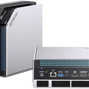 GMKtec AI Mini PC Ryzen Al Max+ 395 (up to 5.1GHz) Mini Gaming Computers, 128GB LPDDR5X 8000MHz (16GB*8) 2TB PCIe 4.0 SSD, Triple Screen 8K Display, WiFi 7 & USB4, SD Card Reader 4.0 EVO-X2  Electronics - Size : 128GB+2TB