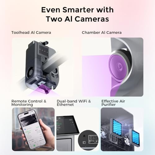 Creality K2 Plus Combo 3D Printer, Multicolor Printing with 16 Colors, 600mm/s High-Speed Printing, Dual AI Cameras for Monitoring, Full-Auto Leveling, Large Build Volume 350×350×350mm : Industrial & Scientific - Image 7