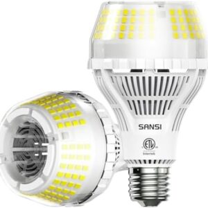 SANSI 200W Equivalent Bright Light Bulbs, 3000 Lumens Super Bright LED Light Bulb, 5000K Daylight LED Light Bulbs Non-Dimmable, 22-Year Lifetime, A21 E26 22W Energy Saving for Home Garage, 2Pack -