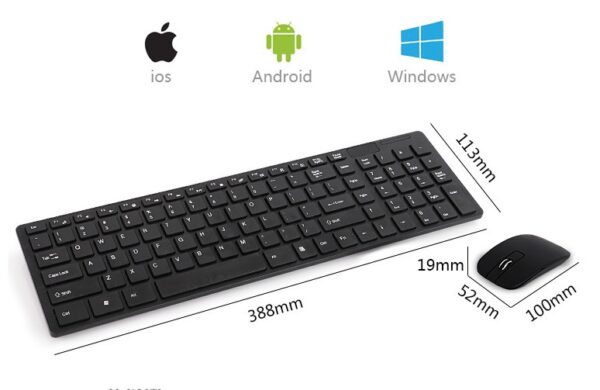 Compatible With Wireless Keyboard And Mouse Set HK-06 Notebook Keyboard - Image 6
