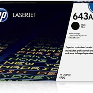 Original HP 643A Black Toner Cartridge | Works with HP Color Laserjet 4700 Series | Q5950A : Office Products