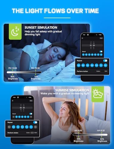 Vanance Smart Light Bulbs 4Pack with Remote, A19 E26 800LM LED Color Changing Light Bulb, WiFi & Bluetooth 5.0, Warm to Cool White, Dimmable, RGB Smart Home Lighting Work with Alexa Google Assistant - - Image 12