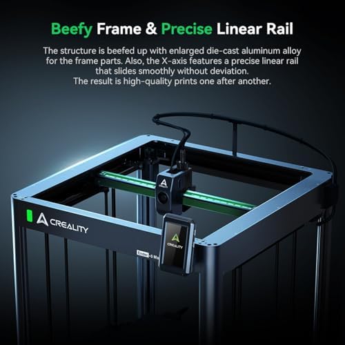 Creality Ender-5 Max 3D Printer, Large Build Volume 400 * 400 * 400mm, Up to 700mm/s Printing Speed, X-axis with Linear Rail & Dual Z-axis Motors, Creality OS Smart Control for Print Farm : Industrial & Scientific - Image 7