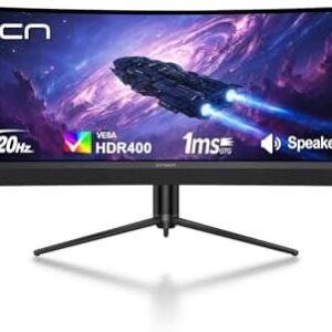 INNOCN 45 Inch 5K2K 5120 x 1440p 120Hz Ultrawide Curved Gaming Monitor, R1500, HDR400, USB Type-C 65W Power Delivery, PIP/PBP, Built-in Speaker, Height Adjustable, Black : Electronics