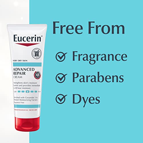 Eucerin Advanced Repair Body Cream for Very Dry Skin, Fragrance Free Daily Body Moisturizer, 8 Oz Tube Beauty & Personal Care - Size : 16 Ounce (Pack of 1) - Image 7