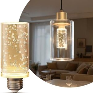 L LOHAS LED Light Bulbs,E26 LED Bulbs Soft White 3000K,40W Equivalent,500 Lumen Dimmable,Energy-Efficient 5 watt Acrylic Bubble Light Bulb Replacement for Lighting Fixtures,Chandeliers,Wall Sconces -