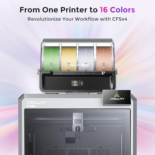 Creality K2 Plus Combo 3D Printer, Multicolor Printing with 16 Colors, 600mm/s High-Speed Printing, Dual AI Cameras for Monitoring, Full-Auto Leveling, Large Build Volume 350×350×350mm : Industrial & Scientific - Image 2