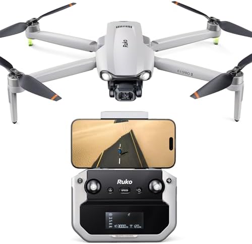 Ruko F11PRO 2 Drone with 6K Camera for Adults, 3-Axis Gimbal, 4K/30fps Video, 70-Min Flight Time with 2 Batteries, 10000ft FPV Transmission Professional Drone, Auto Return, Beginner Mode Toys & Games - Edition : F11PRO 2