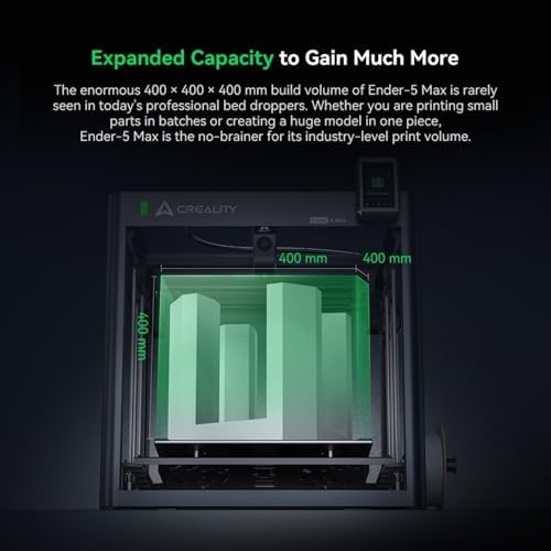 Creality Ender-5 Max 3D Printer, Large Build Volume 400 * 400 * 400mm, Up to 700mm/s Printing Speed, X-axis with Linear Rail & Dual Z-axis Motors, Creality OS Smart Control for Print Farm : Industrial & Scientific - Image 10