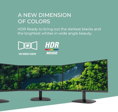 AOC 22B35HM23 22" Full HD (1920 x 1080) 120Hz LED Monitor, Adaptive Sync, VGA & HDMI, Flicker-Free, Low Blue Light, HDR Ready, VESA, Tilt Adjust, Eco-Friendly : Electronics - Image 3