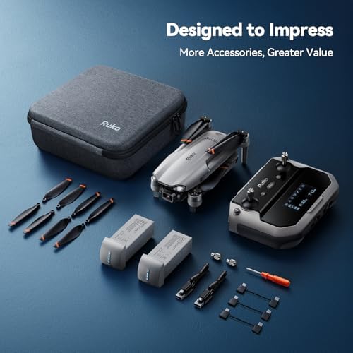 Ruko F11PRO 2 Drone with 6K Camera for Adults, 3-Axis Gimbal, 4K/30fps Video, 70-Min Flight Time with 2 Batteries, 10000ft FPV Transmission Professional Drone, Auto Return, Beginner Mode Toys & Games - Edition : F11PRO 2 - Image 8