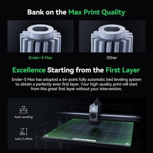 Creality Ender-5 Max 3D Printer, Large Build Volume 400 * 400 * 400mm, Up to 700mm/s Printing Speed, X-axis with Linear Rail & Dual Z-axis Motors, Creality OS Smart Control for Print Farm : Industrial & Scientific - Image 3