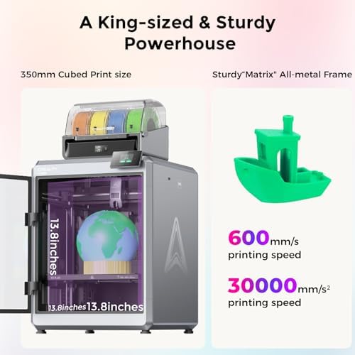 Creality K2 Plus Combo 3D Printer, Multicolor Printing with 16 Colors, 600mm/s High-Speed Printing, Dual AI Cameras for Monitoring, Full-Auto Leveling, Large Build Volume 350×350×350mm : Industrial & Scientific - Image 8