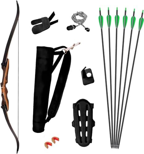 Samick Sage Takedown Recurve Bow and Arrow Set - 62 Inch Complete Ready-to-Use Longbow Archery Set - Includes 6 Arrows, Quiver, Bowstring & Stringer Tool, Arm & Finger Guard for Adults & Older Teens : Sports & Outdoors - Image 8