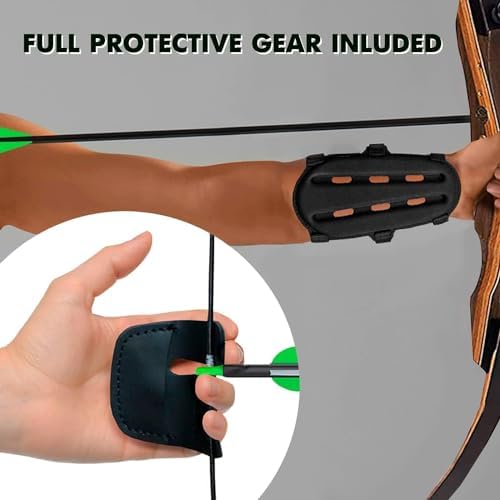 Samick Sage Takedown Recurve Bow and Arrow Set - 62 Inch Complete Ready-to-Use Longbow Archery Set - Includes 6 Arrows, Quiver, Bowstring & Stringer Tool, Arm & Finger Guard for Adults & Older Teens : Sports & Outdoors - Image 12