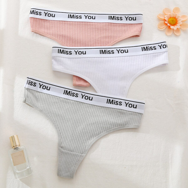 Low Waist Cotton Crotch Panties Women's T-back - Image 5