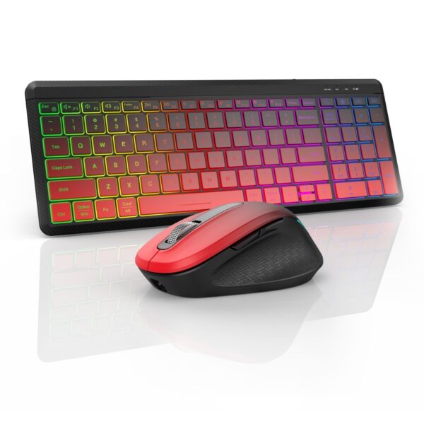 Wireless Bluetooth Dual-mode Charging Keyboard And Mouse Combination Suit Mute Ergonomic - Image 6