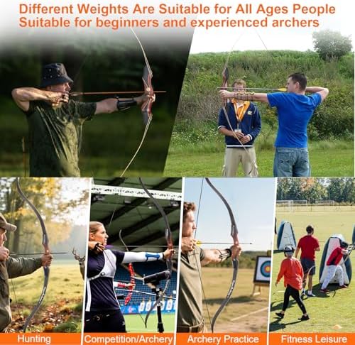 TOPARCHERY 60" Recurve Bow Set, Improved Takedown Recurve Bow and Arrow Set for Adults and Beginners Enthusiasts - Practice Bow Kit Left/Right Hand-40LB Right Hand : Sports & Outdoors - Image 6