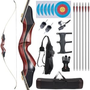 TOPARCHERY 60" Recurve Bow Set, Improved Takedown Recurve Bow and Arrow Set for Adults and Beginners Enthusiasts - Practice Bow Kit Left/Right Hand-40LB Right Hand : Sports & Outdoors