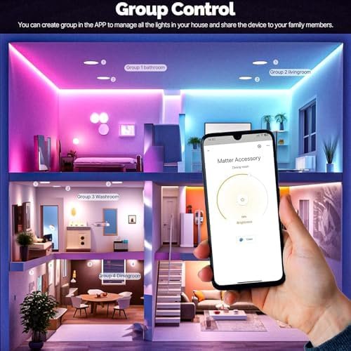 MOES Matter WiFi ST64 Edison Smart Bulbs, Color Changing Light Bulb, 16 Million RGB Colors & Tunable White, Works with Apple Home, Alexa, Google Home, E26 Dimmable 5W (40W Equivalent), 2-Pack : Tools & Home Improvement - Image 14
