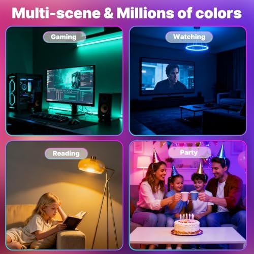 MOES Matter WiFi ST64 Edison Smart Bulbs, Color Changing Light Bulb, 16 Million RGB Colors & Tunable White, Works with Apple Home, Alexa, Google Home, E26 Dimmable 5W (40W Equivalent), 2-Pack : Tools & Home Improvement - Image 13