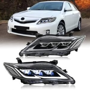 Oahiem Headlights for Toyota Camry Accessories Triple Beam with Startup Animation and Sequential Turn Signals (2010-2011) : Automotive