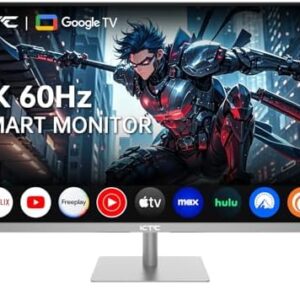 KTC 32 Inch 4K Smart Monitor with Google TV System 3840 * 2160P Netflix Licensed Type C 65W PD Speakers 5W*2 Dolby Audio Hey Google Voice Remote HDR WiFi Bluetooth VESA Tiltable 32 in Smart TV : Electronics