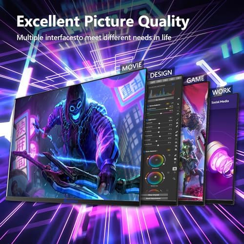 Sealan 24 inch Curved Gaming Computer Monitor FHD 1920x1080p 100Hz Refresh Rate 16:9 Aspect Ratio Free Sync Ergonomic Tilt Home Office Visual Experience for Work Play Support Wallmount (75x75mm) : Electronics - Image 16