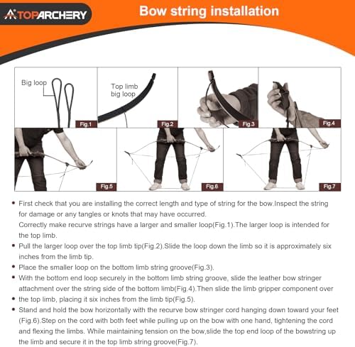 TOPARCHERY 60" Recurve Bow Set, Improved Takedown Recurve Bow and Arrow Set for Adults and Beginners Enthusiasts - Practice Bow Kit Left/Right Hand-40LB Right Hand : Sports & Outdoors - Image 8