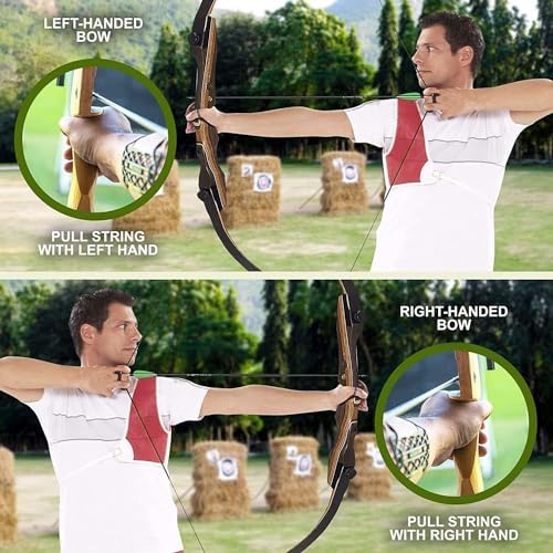 Samick Sage Takedown Recurve Bow and Arrow Set - 62 Inch Complete Ready-to-Use Longbow Archery Set - Includes 6 Arrows, Quiver, Bowstring & Stringer Tool, Arm & Finger Guard for Adults & Older Teens : Sports & Outdoors - Image 4