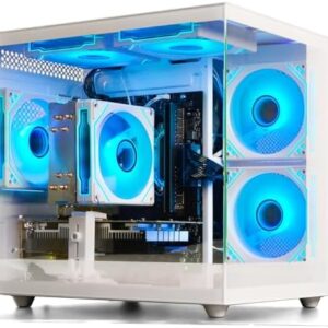 suevery Prebuilt Gaming Desktop Computer | 16G Memory | 512G SSD | AMD Ryzen5 6Cores 3.6G Up to 4.1G | RX 560 4G Graphics Card | Wi-Fi 6 | Gamer PC White  Electronics - Size : 32G-1TB-RTX5060 8G - Style : R7-8700F