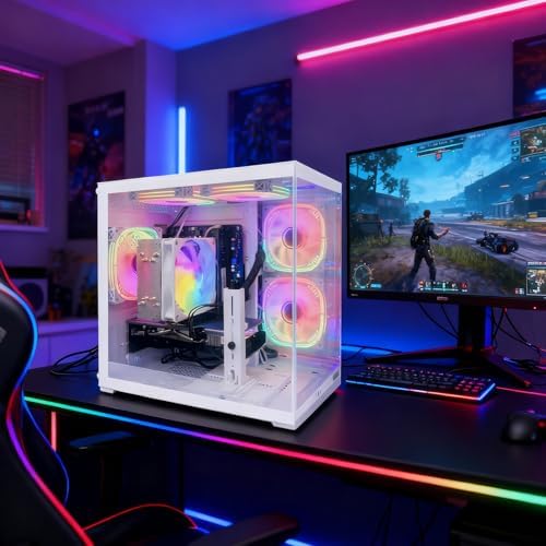 suevery Prebuilt Gaming Desktop Computer | 16G Memory | 512G SSD | AMD Ryzen5 6Cores 3.6G Up to 4.1G | RX 560 4G Graphics Card | Wi-Fi 6 | Gamer PC White Electronics - Size : 32G-1TB-RTX5060 8G - Style : R7-8700F - Image 10
