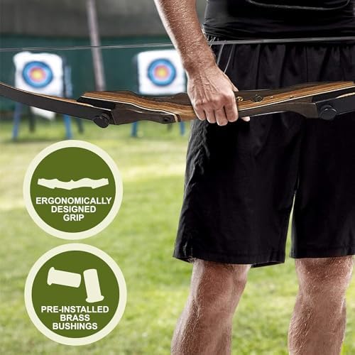 Samick Sage Takedown Recurve Bow and Arrow Set - 62 Inch Complete Ready-to-Use Longbow Archery Set - Includes 6 Arrows, Quiver, Bowstring & Stringer Tool, Arm & Finger Guard for Adults & Older Teens : Sports & Outdoors - Image 7