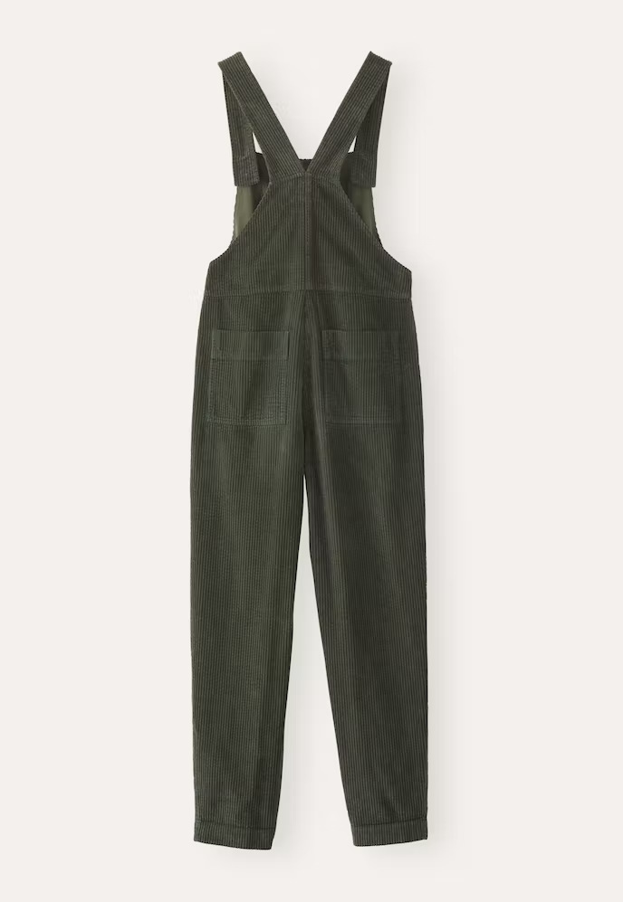 Corduroy Bib Overalls With Buttons And Pockets Fashion Casual Jumpsuit Loose Straight Pnats For Women - Image 9