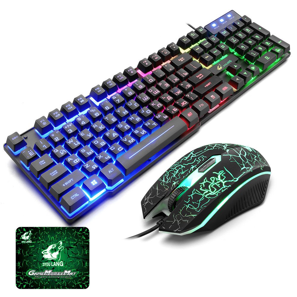 Luminous Keyboard And Mouse Set Desktop Computer Game Manipulator Feel - Image 4