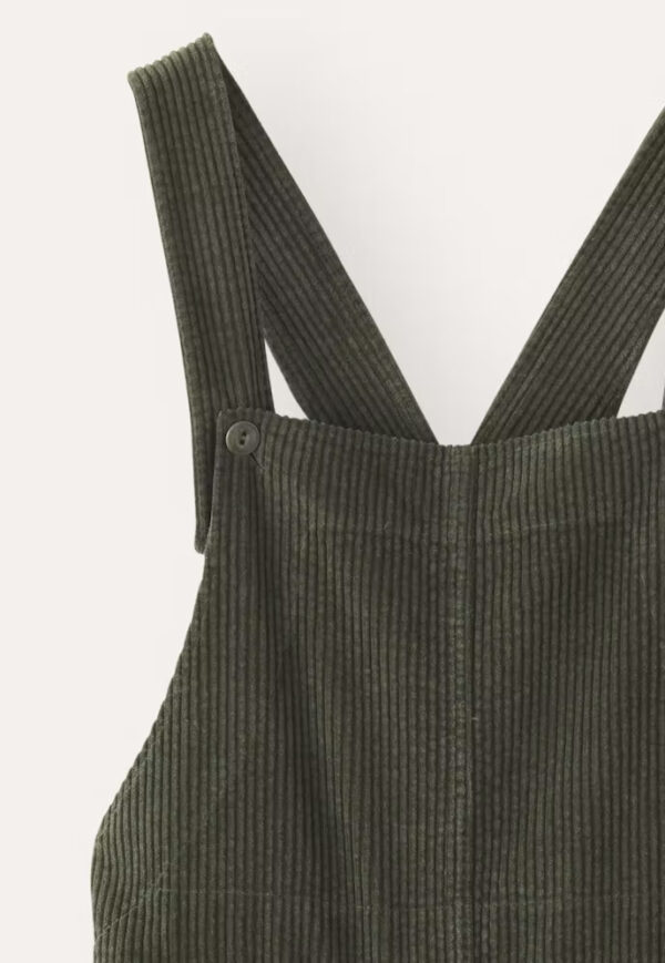 Corduroy Bib Overalls With Buttons And Pockets Fashion Casual Jumpsuit Loose Straight Pnats For Women - Image 6