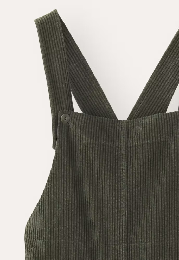 Corduroy Bib Overalls With Buttons And Pockets Fashion Casual Jumpsuit Loose Straight Pnats For Women - Image 6