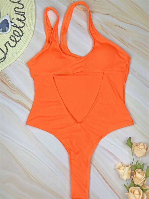 Knitted Ladies Dress Sexy One-Shoulder Swimsuit - Image 5