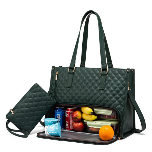 Convenient Commute New Lunch Bag Women's Insulated Lunch Box Women's Leak-proof Large Purse Diagonal Computer Storage - Image 10