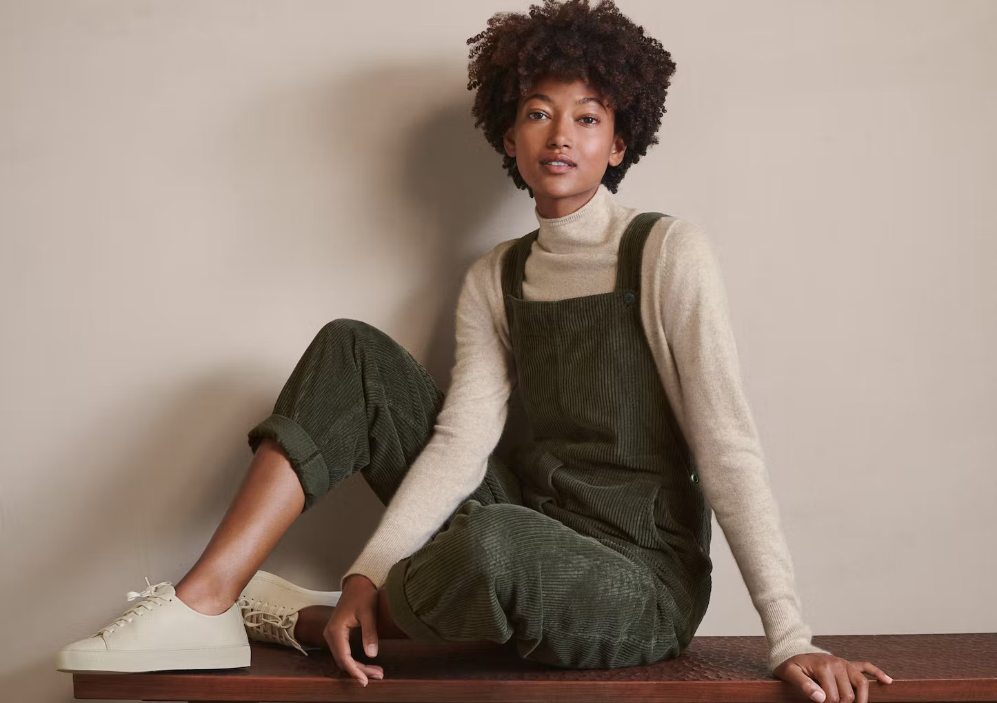 Corduroy Bib Overalls With Buttons And Pockets Fashion Casual Jumpsuit Loose Straight Pnats For Women - Image 3
