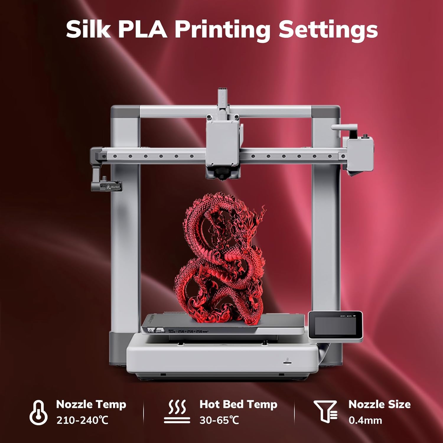 AMOLEN Silk PLA 3D Printer Filament, Silk Dual Color Red Black PLA Filament 1.75mm, Shiny Coextrusion PLA Filament, Color Change 3D Printing Filament 1KG/2.2lb : Industrial & Scientific - Image 7