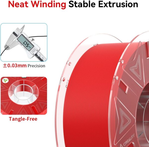 Creality Hyper PLA RFID Filament, 1KGx4 3D Printer Filament 1.75mm with RFID Tags for CFS-Creality Filament System Auto Identification, 30-600mm/s High-Speed Printing Material(White+Black+Red+Gray) : Industrial & Scientific - Image 12
