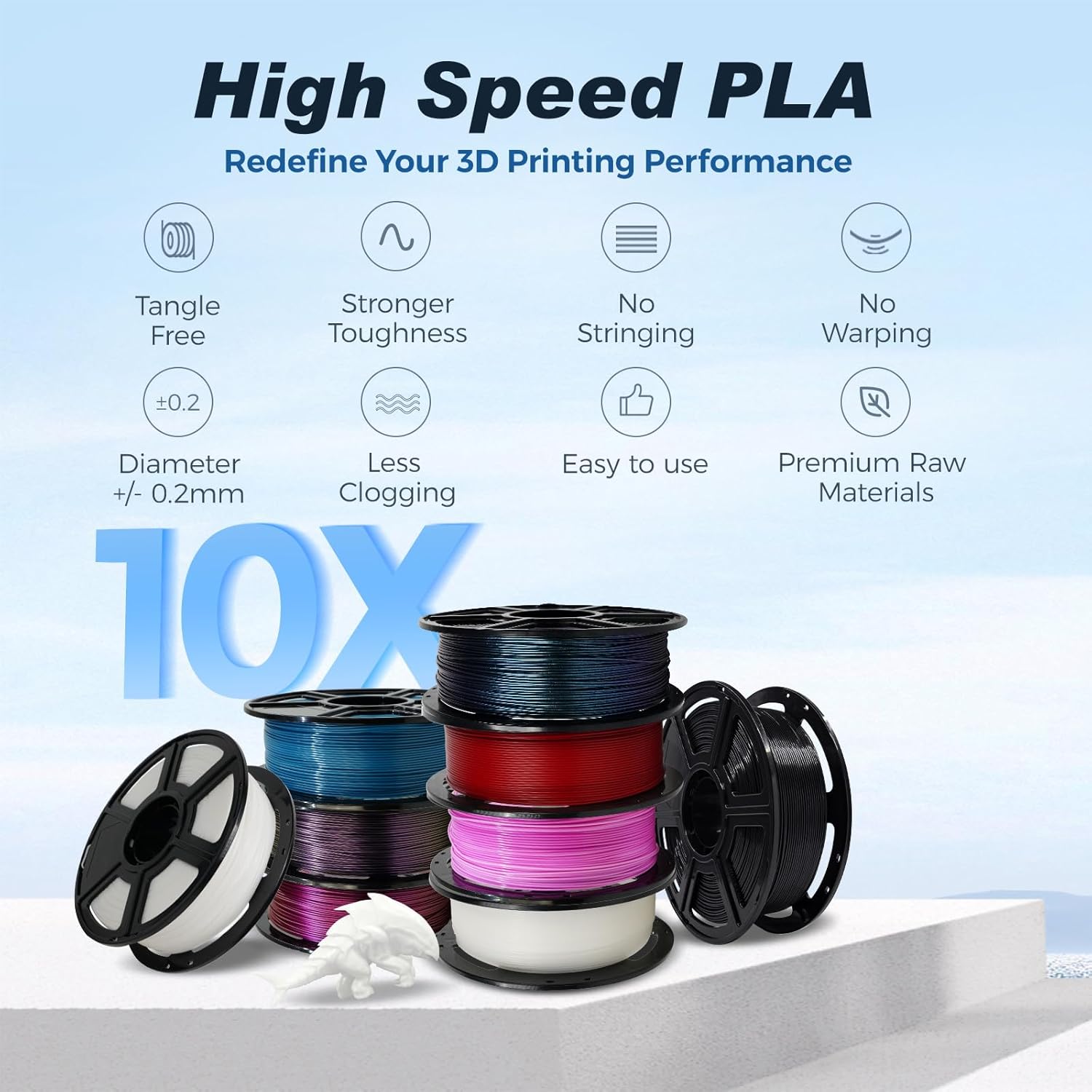 FLASHFORGE Rapid PLA Filament 1.75mm Ruby Red, 500mm/s High Speed Printing, 3D Printer Filament 1kg Spool, Dimensional Accuracy +/- 0.02mm, Enjoy Exceptional Print Quality : Industrial & Scientific - Image 9