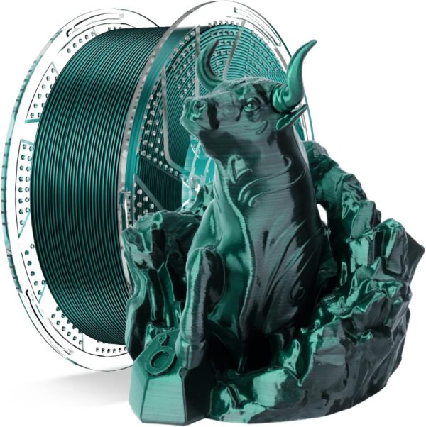 Chitu Systems Conjure Silk Black Dark Green PLA, Christmas Dual Color Filament, Reusable Spool Compatible with Bambu Lab Refill Filament,1.75mm 3D Printing Filament 1KG/2.2lb : Industrial & Scientific - Image 8