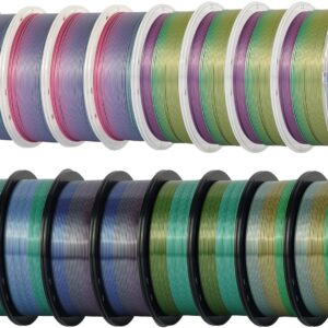 Kingroon Rainbow PLA 3D Printer Filament, 1.75mm, 16kg Bundle, Color Changing, ±0.03mm Accuracy, 16 Spools : Industrial & Scientific