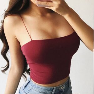 Summer Sexy Camis Women’s Crop Top – Sleeveless Slim-Fit Camisole