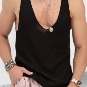 Men's Scoop Neck Knit Tank