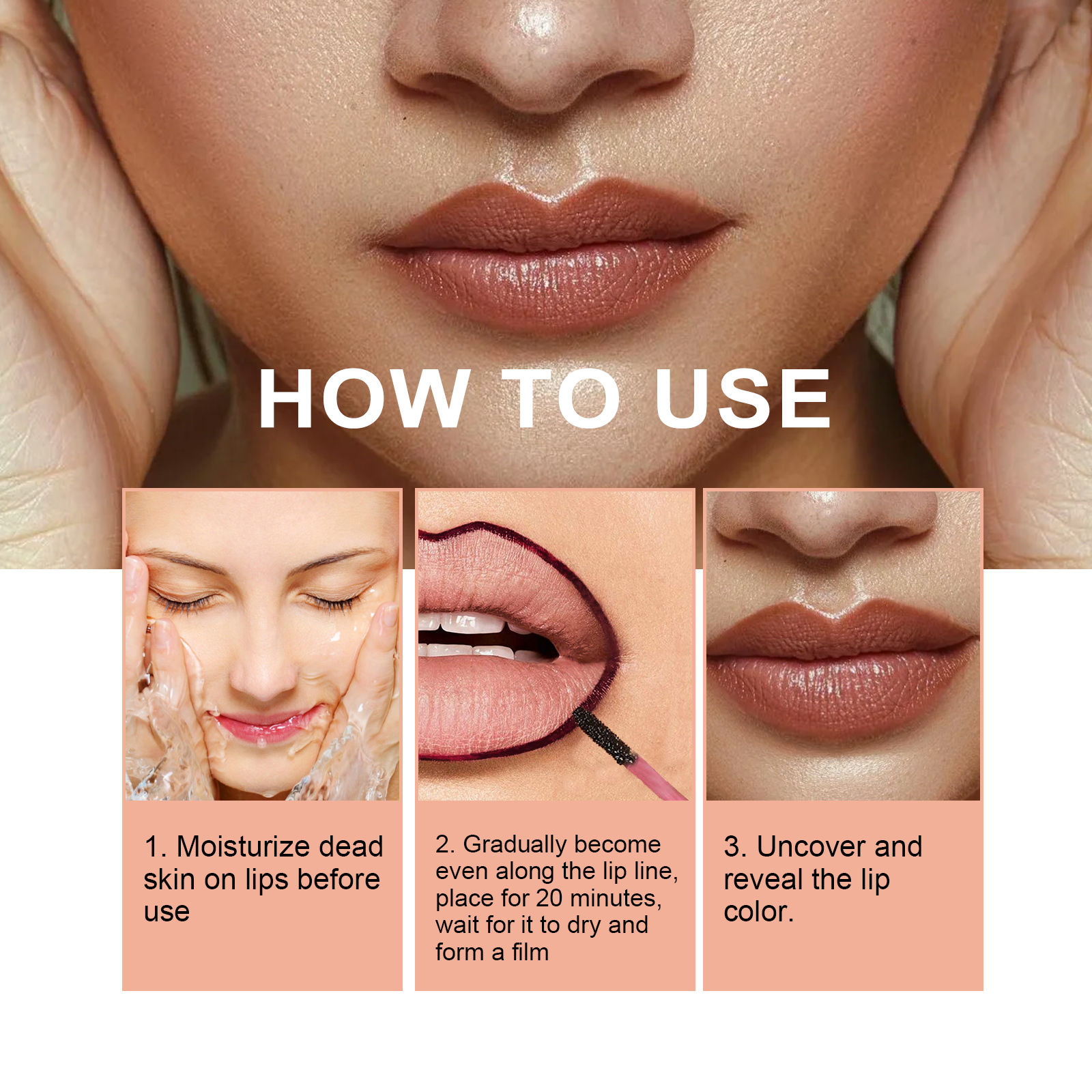 Peel Lip Liner, Plump Lip Lines Show Lip Color Without Makeup Peeling Lip Liner - Image 9