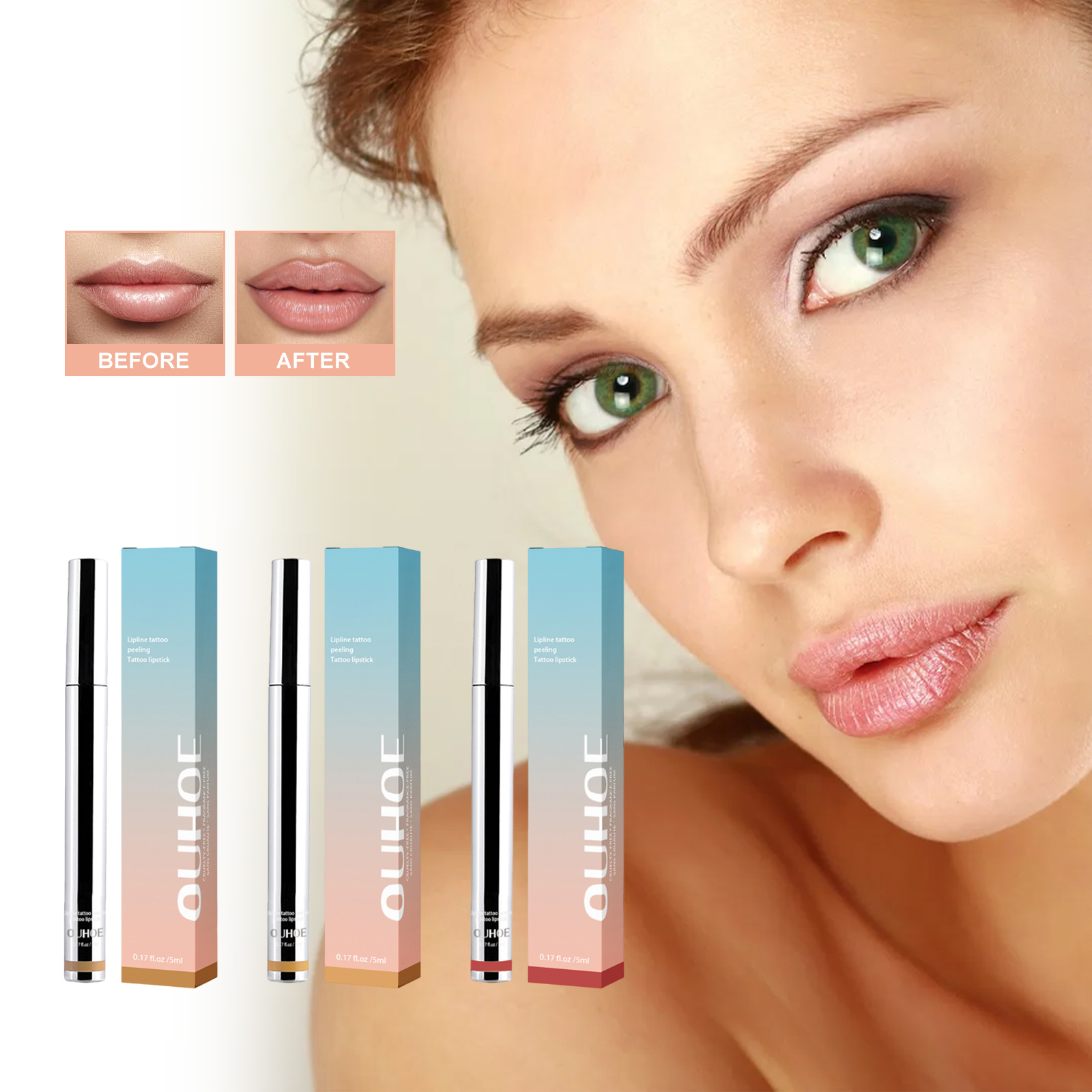 Peel Lip Liner, Plump Lip Lines Show Lip Color Without Makeup Peeling Lip Liner - Image 5